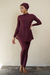 Aliyah Surf Leggings (Burgundy)