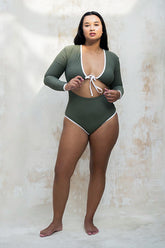 Anya Ribbed Rashie (Olive)