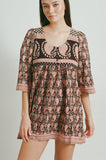 Almost Always Batik Dress (Red/Navy)