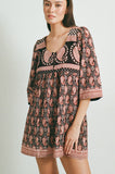 Almost Always Batik Dress (Red/Navy)