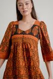 Almost Always Batik Dress (Burnt Orange)