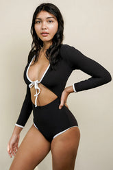 Anya Ribbed Rashie (Black)
