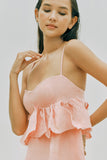 Unna Peplum Midi Dress (Ballerina)
