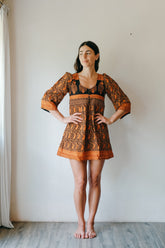 Almost Always Batik Dress (Burnt Orange)