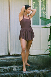 Eniko Skater Dress (Cocoa)