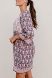 Almost Always Batik Dress (Red/Navy)