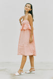 Unna Peplum Midi Dress (Ballerina)