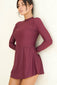 Aliyah Skater Dress (Burgundy)