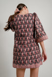 Almost Always Batik Dress (Red/Navy)