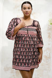 Almost Always Batik Dress (Red/Navy)