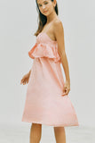 Unna Peplum Midi Dress (Ballerina)