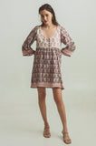 Almost Always Batik Dress (Red/Navy)
