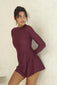 Aliyah Skater Dress (Burgundy)