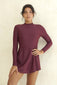 Aliyah Skater Dress (Burgundy)