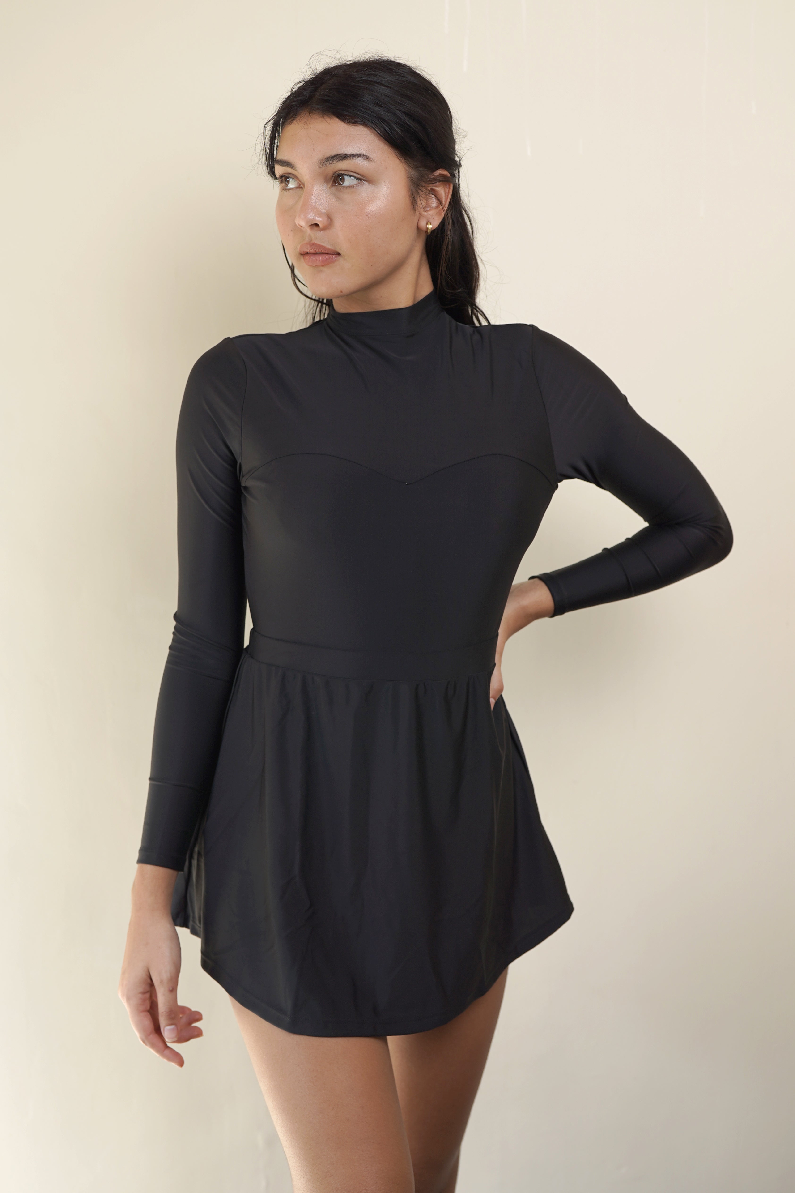 Aliyah Skater Dress (Black) | Float Swimwear FLOAT SWIMWEAR Aliyah Skater Dress (Black) | Float Swimwear FLOAT SWIMWEAR