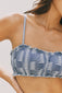 Kitana Bandeau Top (Ikat Blue)