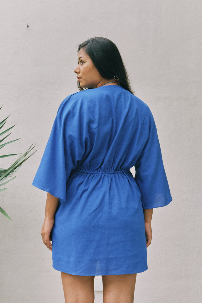 Ulani Kimono Dress (Azure)