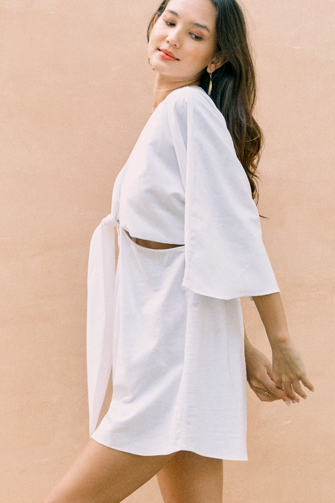 Ulani Kimono Dress (White)