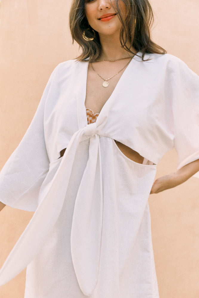 Ulani Kimono Dress (White)