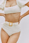 Vera High Waist Belt Bottom (Ivory)