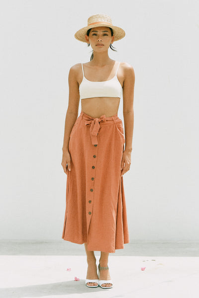Here to Stay Skirt (Terracotta)
