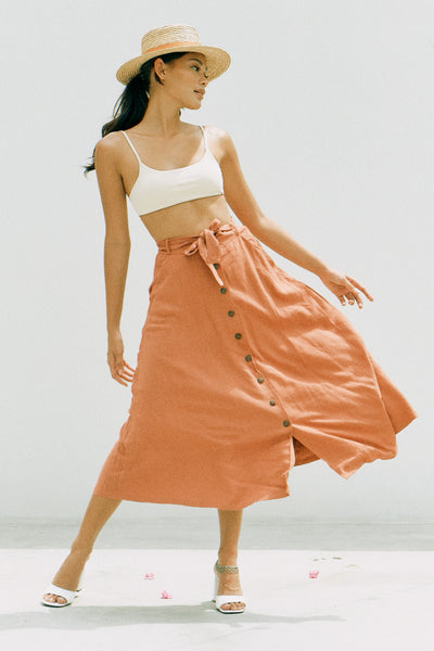 Here to Stay Skirt (Terracotta)