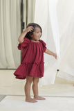 MINI JAIME LINEN DRESS (Ruby)